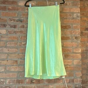 VINCE SATIN MIDI SKIRT